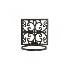 Supporto da Parete per Appendere Vasi Home ESPRIT Marrone scuro Ferro 18 x 17,5 x 18 cm