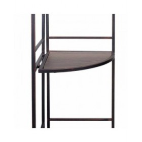 Scaffale ad Angolo Alexandra House Living Nero Dorato Metallo Legno MDF 36 x 126 x 50 cm