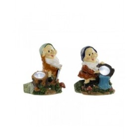 Gnomi da giardino Home ESPRIT Multicolore 11,5 x 11 x 15,2 cm (2 Unità)