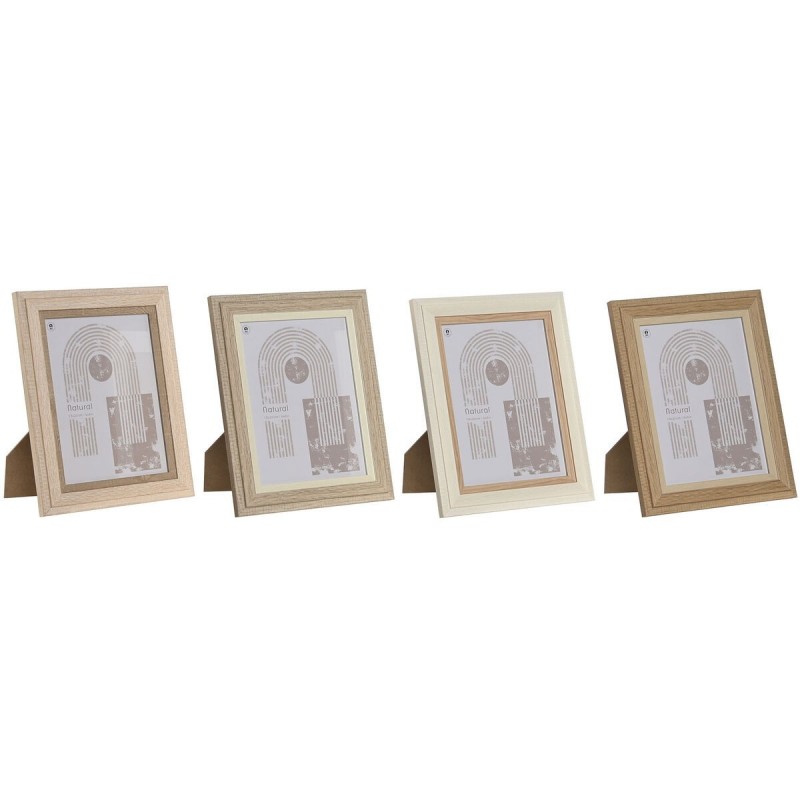 Cornice Portafoto Home ESPRIT Cristallo Legno MDF 18 x 2,8 x 23 cm (4 Unità)