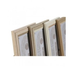 Cornice Portafoto Home ESPRIT Cristallo Legno MDF 18 x 2,8 x 23 cm (4 Unità)