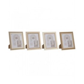 Cornice Portafoto Home ESPRIT Cristallo Legno MDF Scandinavo 23 x 2,8 x 28 cm (4 Unità)
