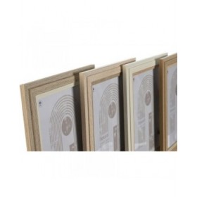 Cornice Portafoto Home ESPRIT Cristallo Legno MDF Scandinavo 23 x 2,8 x 28 cm (4 Unità)
