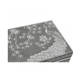 Scatola-Portagioie Home ESPRIT Verde Argentato Legno Alluminio 17,5 x 12,5 x 8,5 cm