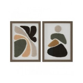 Quadro Home ESPRIT Astratto Città 30 x 2,5 x 40 cm (2 Unità)