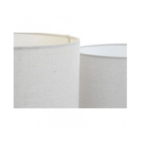 Paralume Home ESPRIT Beige Lino Metallo 40 x 40 x 28 cm (2 Unità)