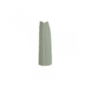 Vaso Home ESPRIT Verde Gres Tropicale Foglia della pianta 33 x 10 x 70 cm