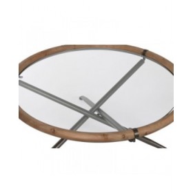 Tavolino da Caffè Home ESPRIT Cristallo Legno di abete 100 x 100 x 40 cm