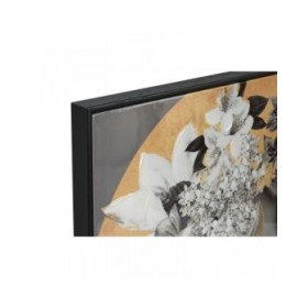 Quadro Home ESPRIT Fiori Moderno 100 x 3,5 x 100 cm (2 Unità)