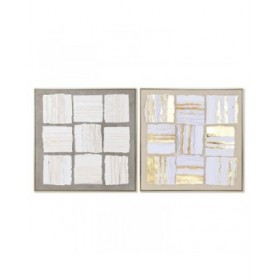 Quadro Home ESPRIT Astratto Moderno 102,3 x 4,5 x 102,3 cm (2 Unità)