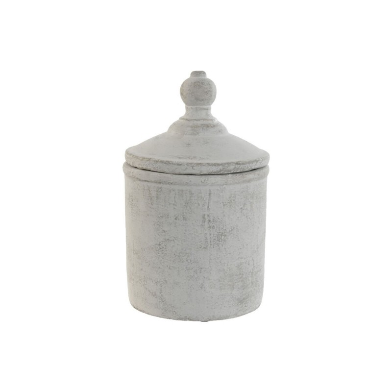 Vaso Home ESPRIT Grigio Cemento Orientale 15 x 15 x 25 cm