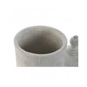 Vaso Home ESPRIT Grigio Cemento Orientale 15 x 15 x 25 cm