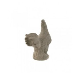 Statua Decorativa Home ESPRIT Grigio Gallina Finitura invecchiata 25 x 16 x 32 cm