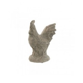 Statua Decorativa Home ESPRIT Grigio Gallina Finitura invecchiata 17 x 12 x 22 cm