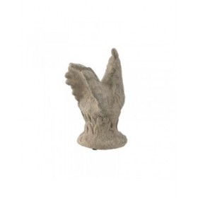 Statua Decorativa Home ESPRIT Grigio Gallina Finitura invecchiata 17 x 12 x 22 cm