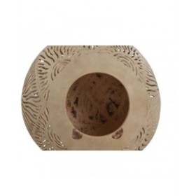 Portacandele Home ESPRIT Fibra di cocco 15 x 15 x 13 cm (2 Unità)