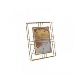 Cornice Portafoto Home ESPRIT Dorato Metallo Cristallo 18,5 x 2,5 x 23,5 cm (12 Unità)