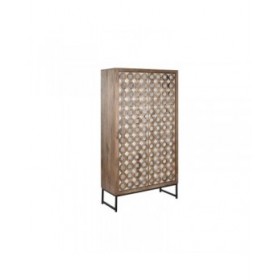 Armadio Home ESPRIT Marrone Nero Argentato 90 x 38 x 170 cm