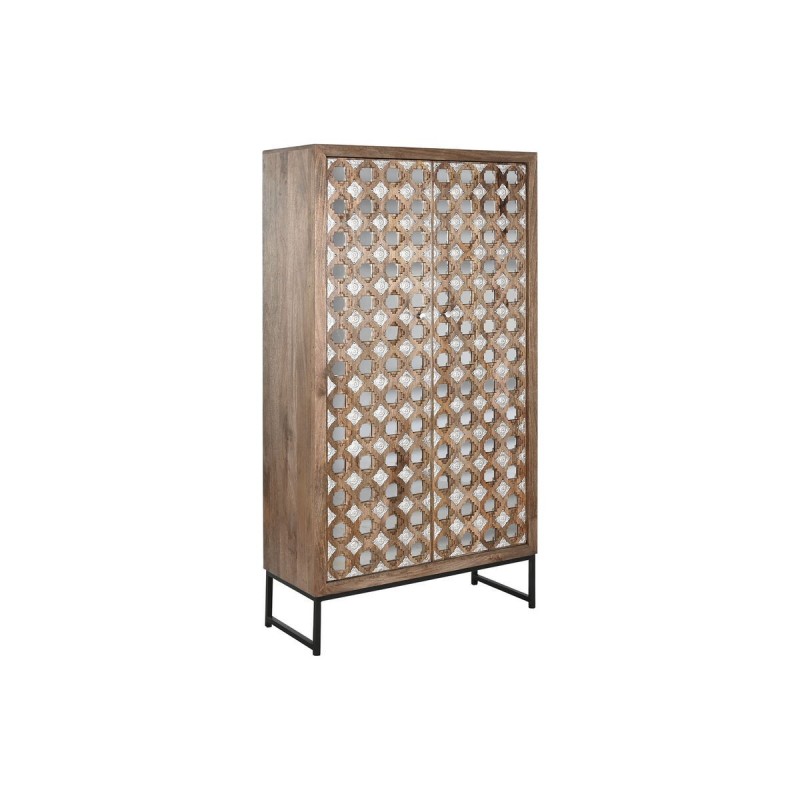 Armadio Home ESPRIT Marrone Nero Argentato 90 x 38 x 170 cm