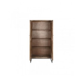 Armadio Home ESPRIT Marrone Nero Argentato 90 x 38 x 170 cm