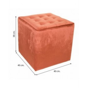Sgabello Alexandra House Living Velluto Legno MDF 40 x 38 x 40 cm