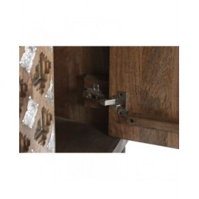 Armadio Home ESPRIT Marrone Nero Argentato 90 x 38 x 170 cm