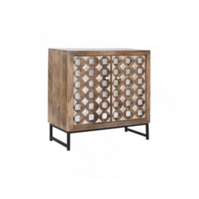 Credenza Home ESPRIT Marrone Nero Argentato 80 x 38 x 80 cm