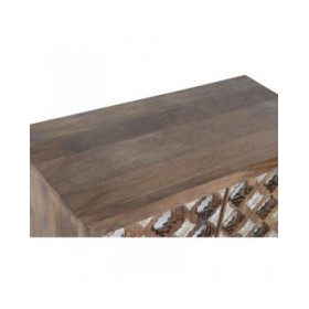 Credenza Home ESPRIT Marrone Nero Argentato 80 x 38 x 80 cm