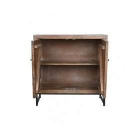 Credenza Home ESPRIT Marrone Nero Argentato 80 x 38 x 80 cm