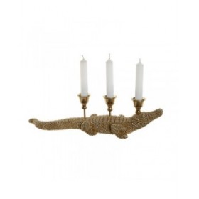 Statua Decorativa Home ESPRIT Dorato Candelabro 42,5 x 12,5 x 11,5 cm