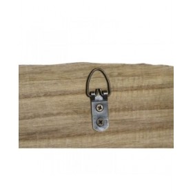 Appendiabiti da parete Home ESPRIT Naturale Metallo Legno di paulownia 99 x 3 x 31 cm
