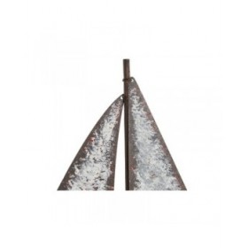 Statua Decorativa Home ESPRIT Bianco Naturale Barca a vela Finitura invecchiata 26 x 6 x 34 cm