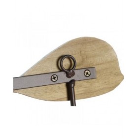 Appendiabiti da parete Home ESPRIT Bianco Blu cielo Metallo Legno di paulownia Balena 45 x 10 x 17,5 cm (2 Unità)