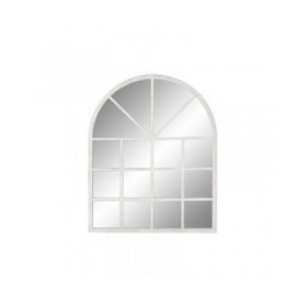 Specchio da parete Home ESPRIT Bianco Abete Specchio Neoclassico Finestra 150 x 3,5 x 186 cm