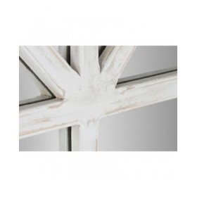 Specchio da parete Home ESPRIT Bianco Abete Specchio Neoclassico Finestra 150 x 3,5 x 186 cm