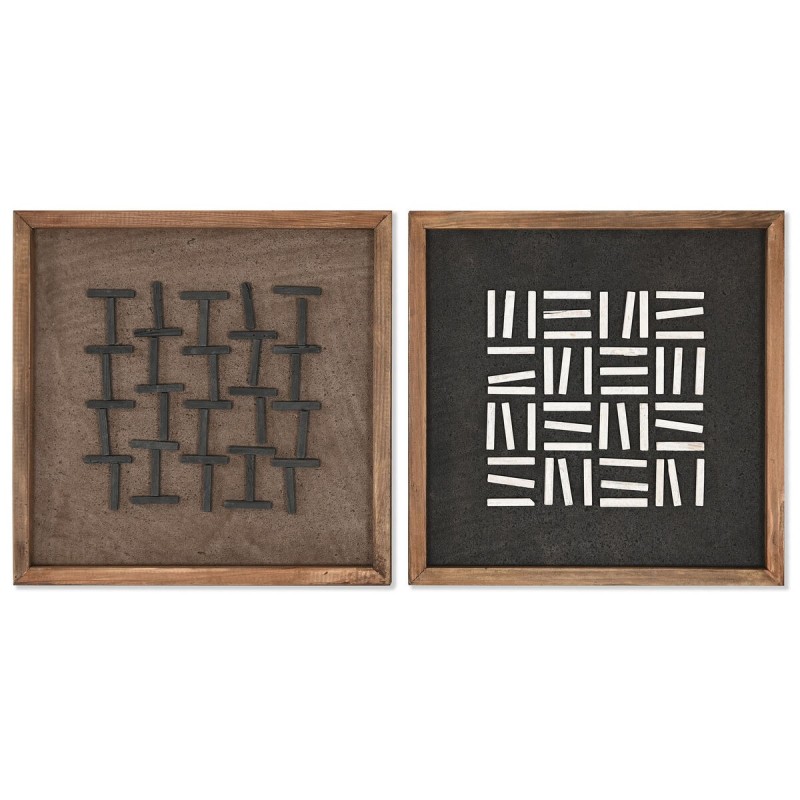 Quadro Home ESPRIT Moderno 40,2 x 4 x 40,2 cm (2 Unità)