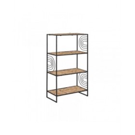 Scaffale Home ESPRIT Nero Metallo Fibra 50 x 25 x 88 cm