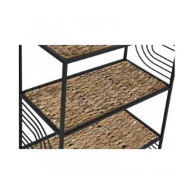 Scaffale Home ESPRIT Nero Metallo Fibra 50 x 25 x 88 cm