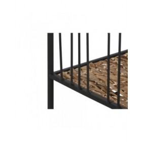 Scaffale Home ESPRIT Nero Metallo Fibra 35 x 35 x 98 cm