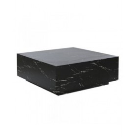 Tavolino da Caffè Home ESPRIT Nero Legno MDF 90 x 90 x 35 cm