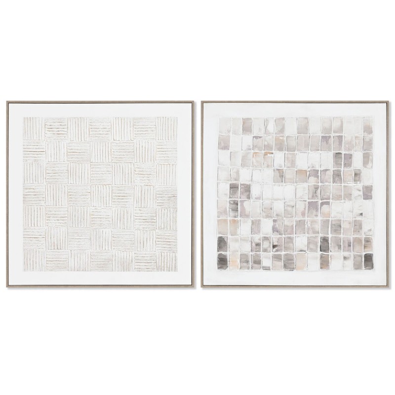 Quadro Home ESPRIT Astratto Città 82,2 x 4,5 x 82,2 cm (2 Unità)
