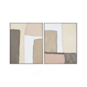 Quadro Home ESPRIT Astratto Città 82,2 x 4,5 x 102 cm (2 Unità)