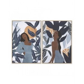 Quadro Home ESPRIT Tropicale 63 x 4,5 x 93 cm (2 Unità)
