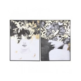 Quadro Home ESPRIT Donna 103 x 4,5 x 143 cm (2 Unità)
