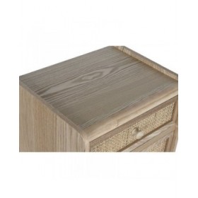 Cassettiera Home ESPRIT Naturale Rattan Legno di paulownia 40 x 30 x 104 cm