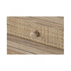 Cassettiera Home ESPRIT Naturale Rattan Legno di paulownia 40 x 30 x 104 cm