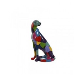 Statua Decorativa Home ESPRIT Multicolore Pantera 25 x 18 x 41 cm