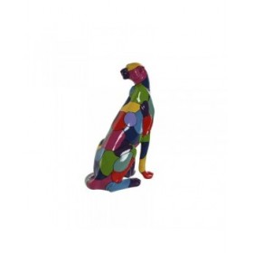Statua Decorativa Home ESPRIT Multicolore Pantera 25 x 18 x 41 cm