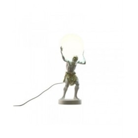 Lampada da tavolo Home ESPRIT Bianco Dorato Resina Plastica 220 V 18 x 17 x 44 cm