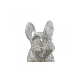Statua Decorativa Home ESPRIT Argentato Cane 28 x 17 x 33 cm